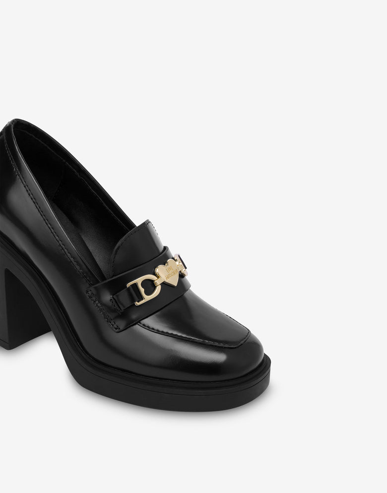 Calfskin pumps Black Love Moschino 3