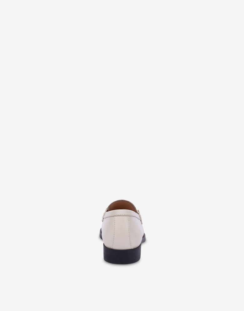 Calfskin college loafers White Love Moschino 2