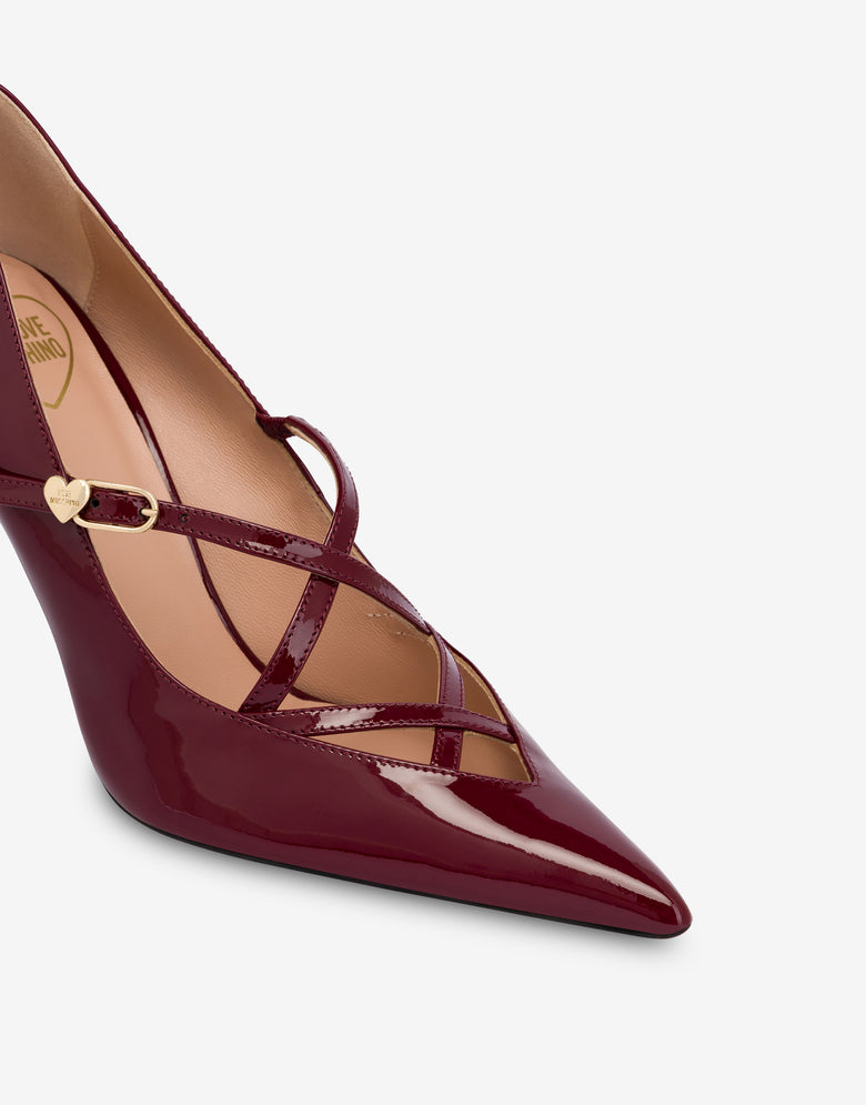 Patent leather pumps Bordeaux Love Moschino 3