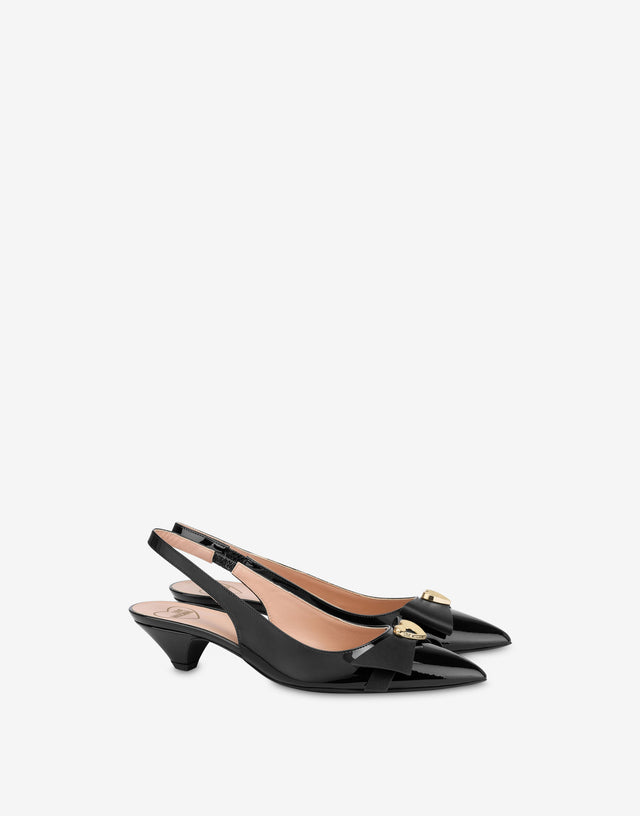 Botín de charol Negro Love Moschino 0