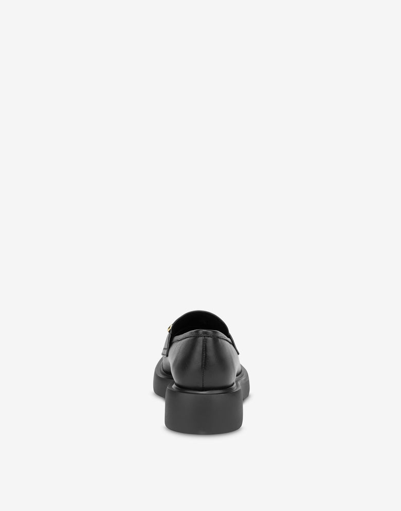 Calfskin college loafers New City Love Black Love Moschino 2