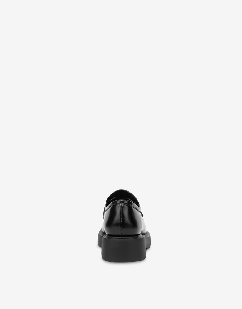 Mocasines de piel de becerro cepillada City Love Negro Love Moschino 2