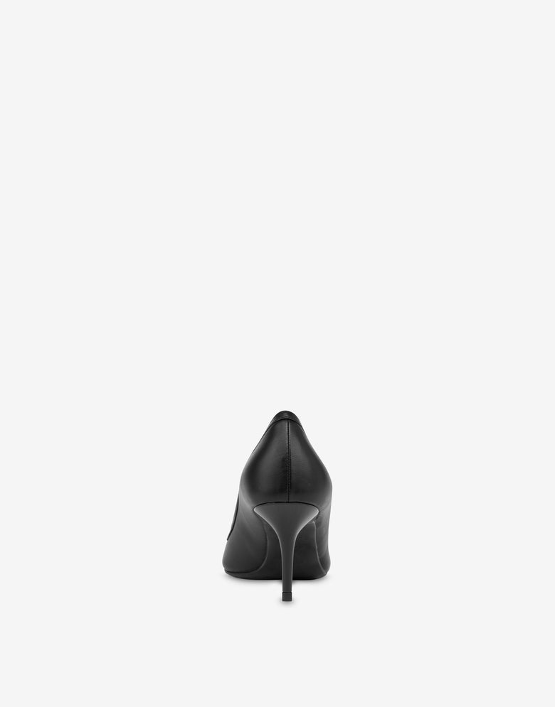 Calfskin pumps Love Chain Strap Black Love Moschino 2