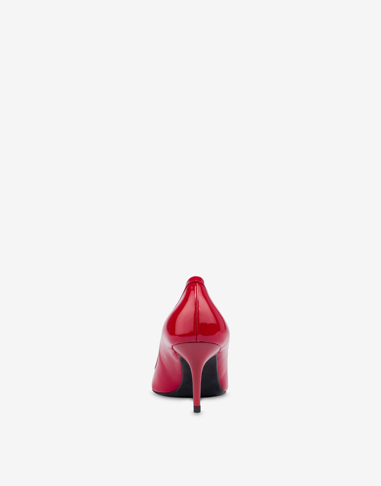 Patent pumps Love Chain Strap Red Love Moschino 2