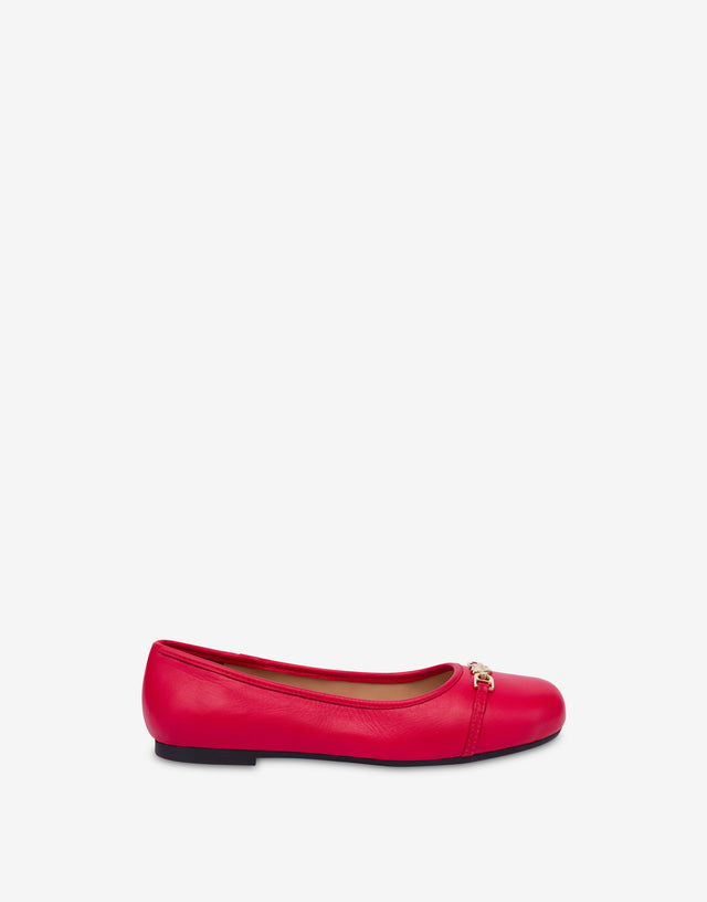 Bailarinas de napa Rojo Love Moschino 1