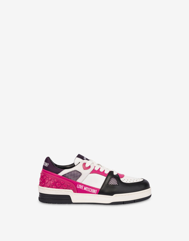 Zapatillas de piel de becerro Blanco Love Moschino 1