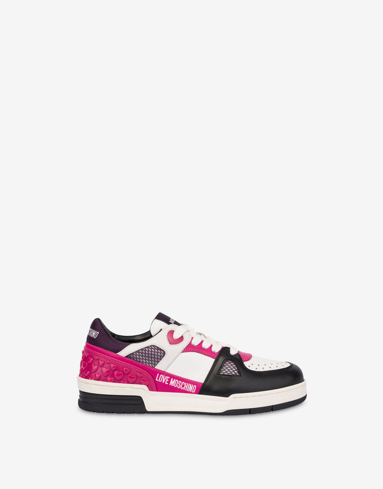 Zapatillas de piel de becerro Blanco Love Moschino 1