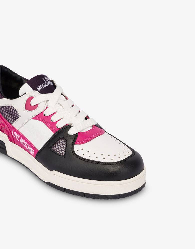Zapatillas de piel de becerro Blanco Love Moschino 3