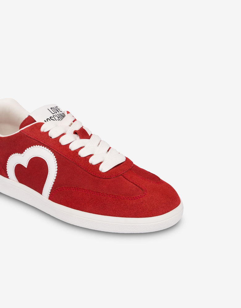 Zapatillas de ante Rojo Love Moschino 3
