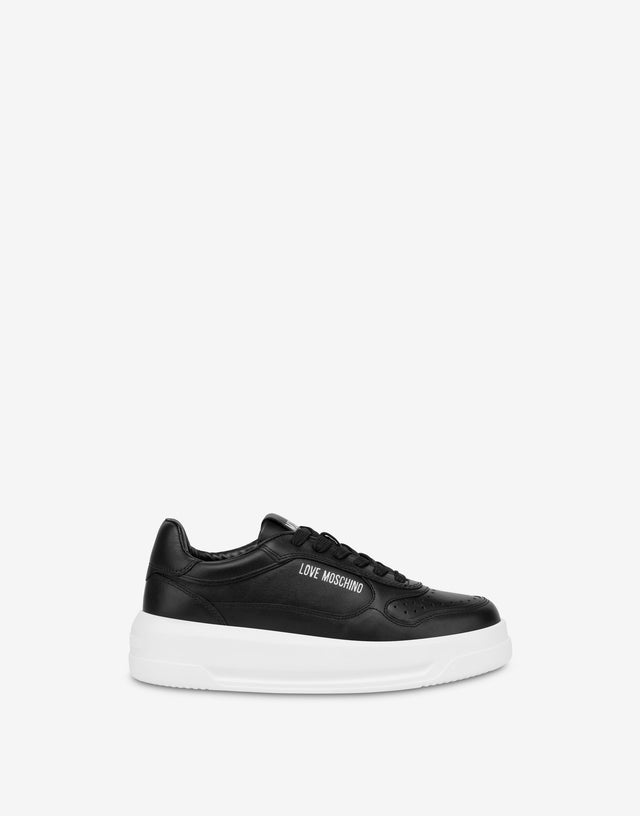 Zapatillas de piel de becerro Negro Love Moschino 1