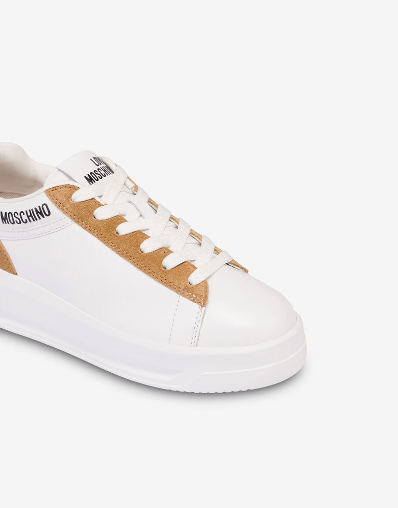 Zapatillas de piel de becerro Eclipse Blanco Love Moschino 3
