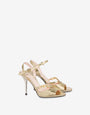 Laminated nappa sandals Love Chain Strap