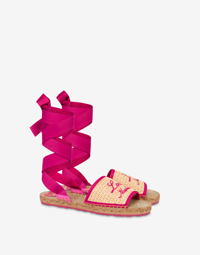 Alpargatas planas Beige Love Moschino 0