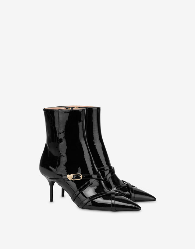 Botines de charol Negro Love Moschino 0