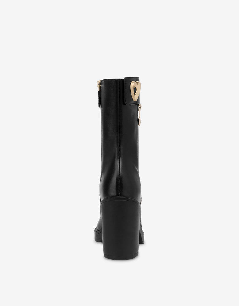 Calf ankle boots Black Love Moschino 2