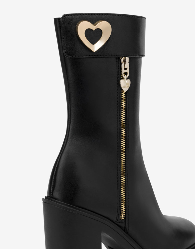 Calf ankle boots Black Love Moschino 3