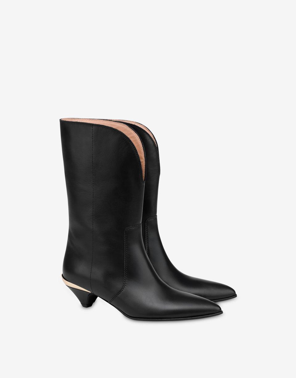 Botines de becerro Negro Love Moschino 0