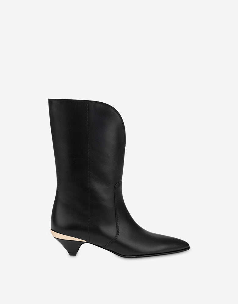 Botines de becerro Negro Love Moschino 1