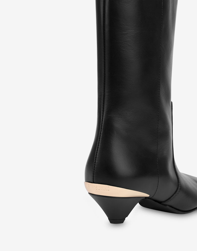 Botines de becerro Negro Love Moschino 3