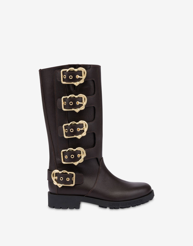 Calf boots Dark brown Love Moschino 1