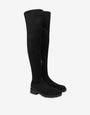 Over-the-knee boots in lycra