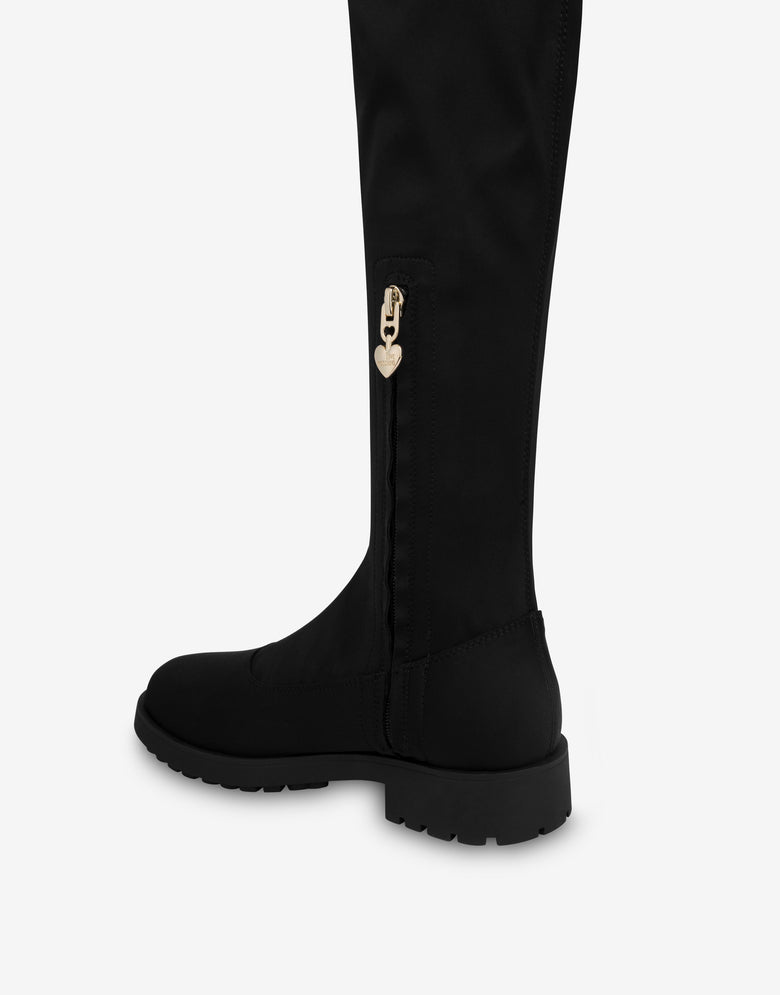 Over-the-knee boots in lycra Black Love Moschino 3
