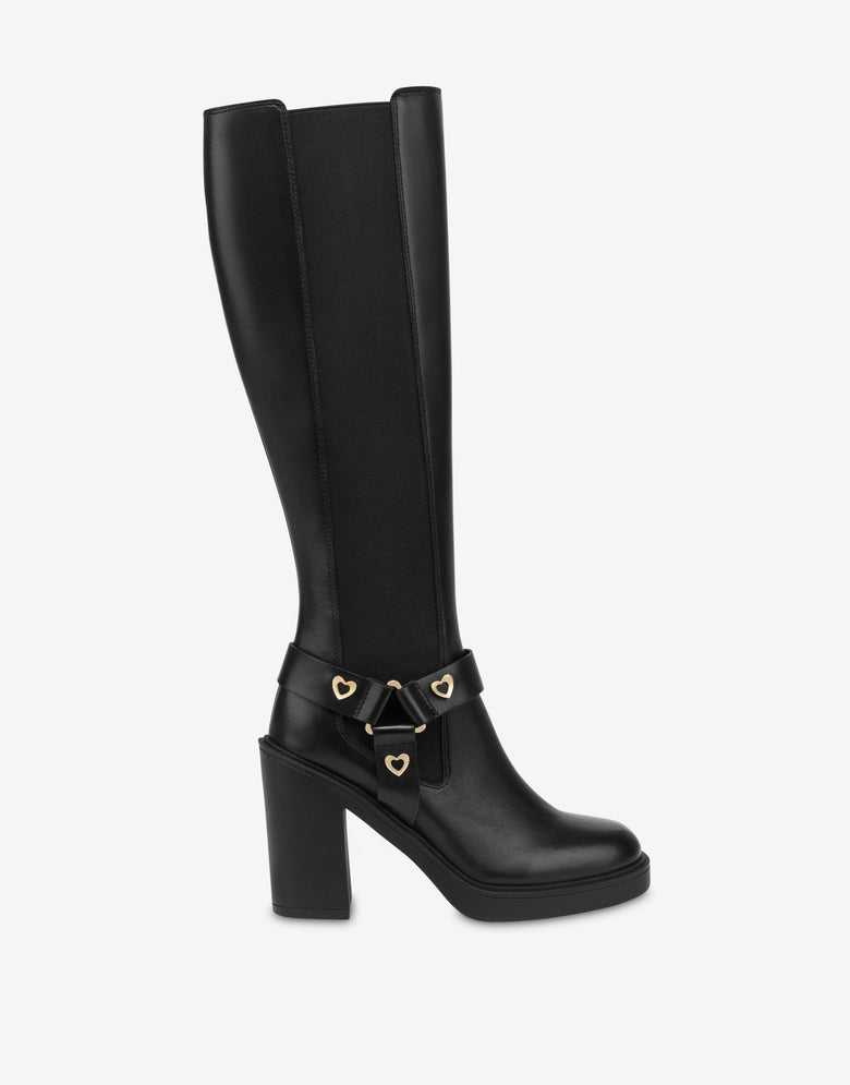 Calf boots Black Love Moschino 1