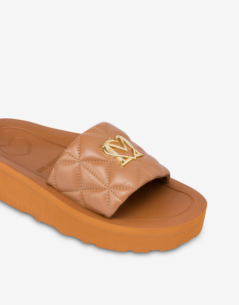 纳帕皮凉鞋LM Monogram Leather Love Moschino 3