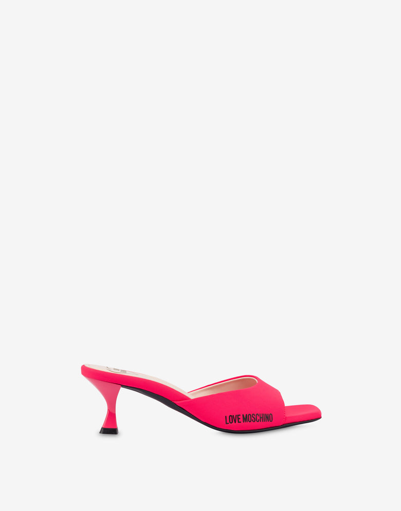 Mules lycra en Rubber Logo Rojo Love Moschino 1