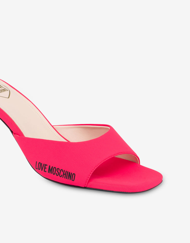 Mules lycra en Rubber Logo Rojo Love Moschino 3