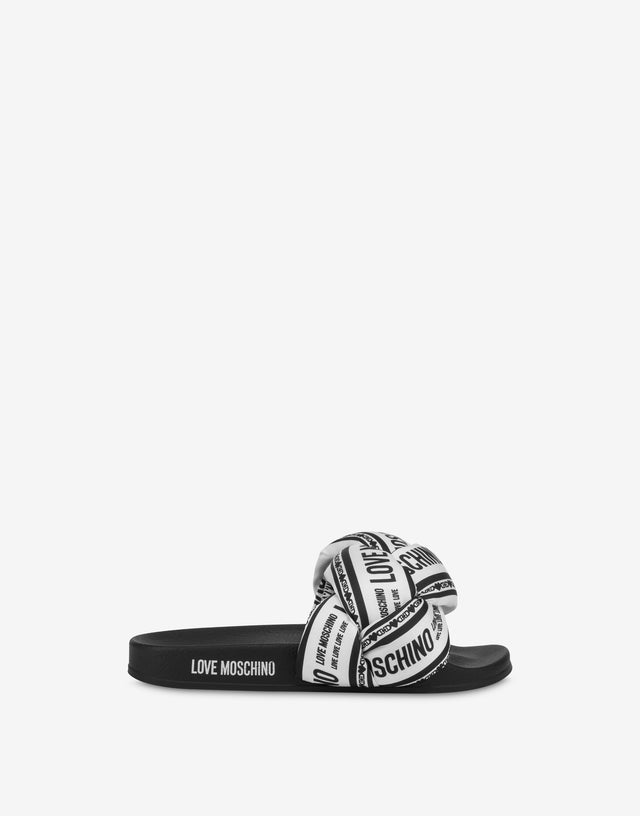 Toboganes de piscina con logotipo impreso Blanco Love Moschino 1
