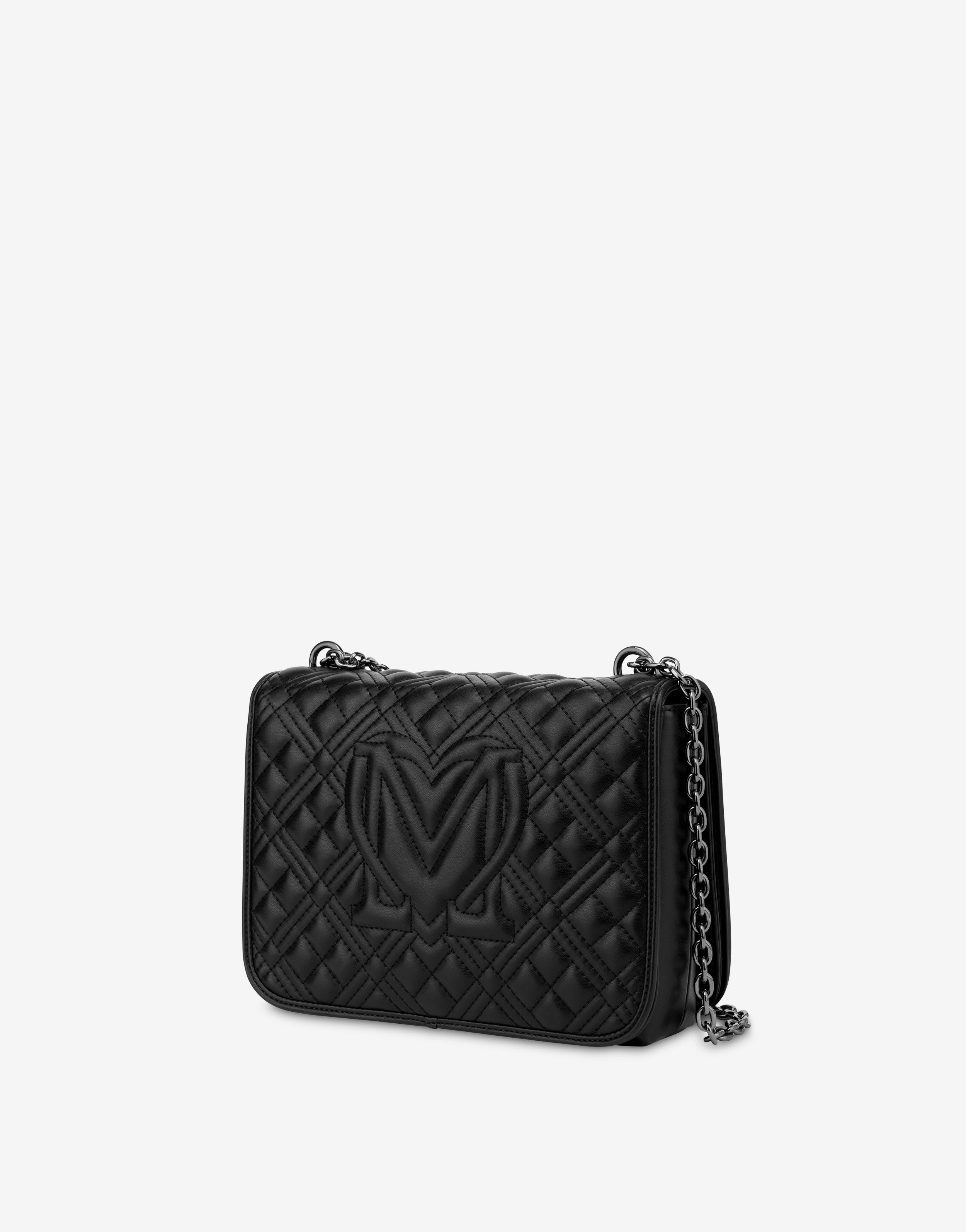 Love Moschino Pink Quilted Crossbody BORSA Matt Gold Chain