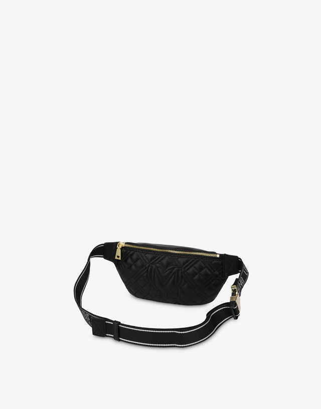 New Shiny Quilted腰包  黑色 Love Moschino 1