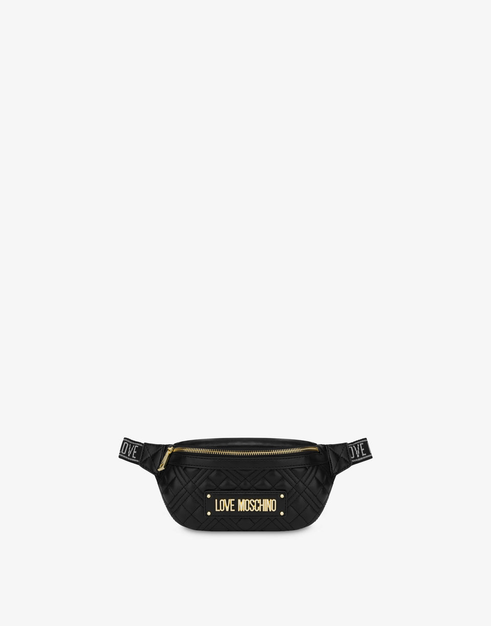 Riñonera New Shiny Quilted  Negro Love Moschino 0
