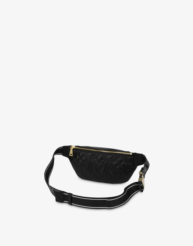 Riñonera New Shiny Quilted  Negro Love Moschino 1