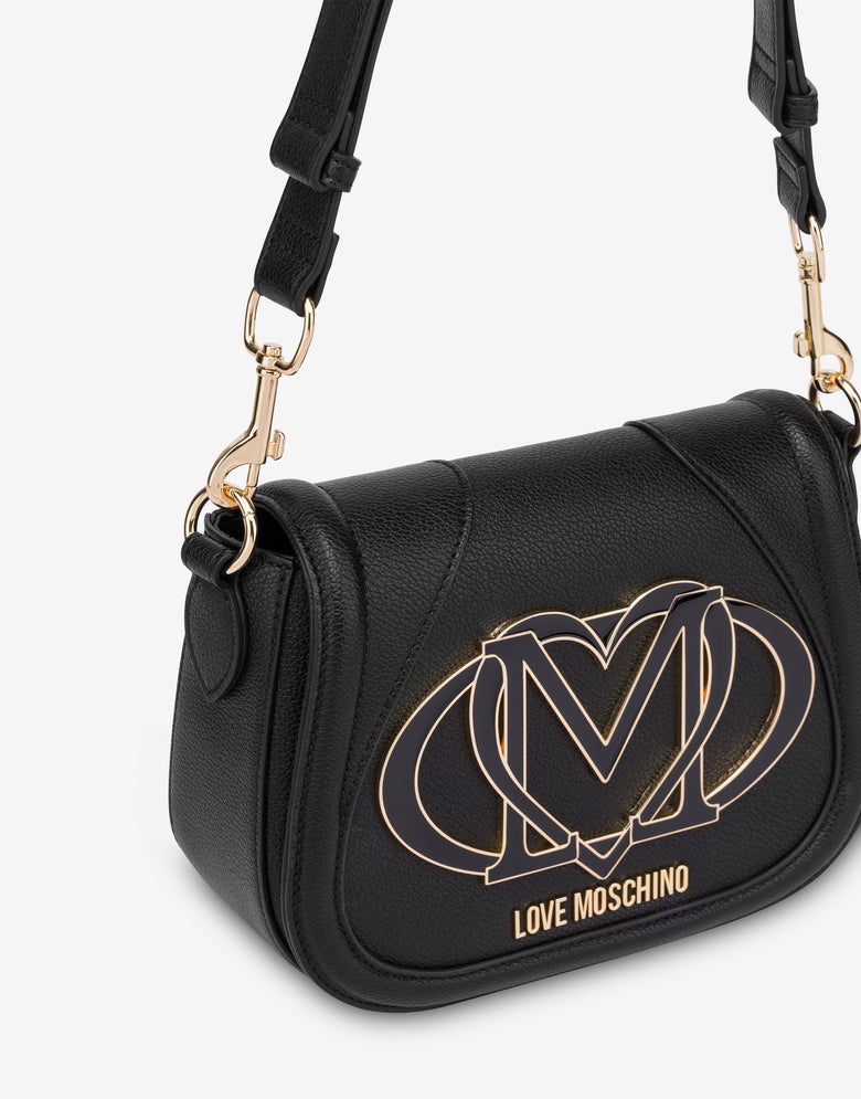 肩背包配超大logo 黑色 Love Moschino 3