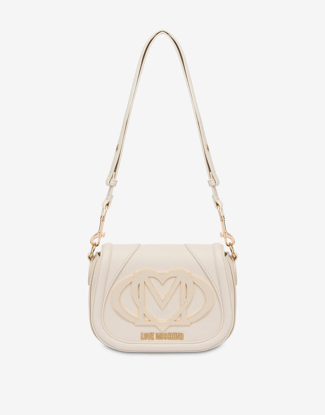 肩背包配超大logo 白色 Love Moschino 0