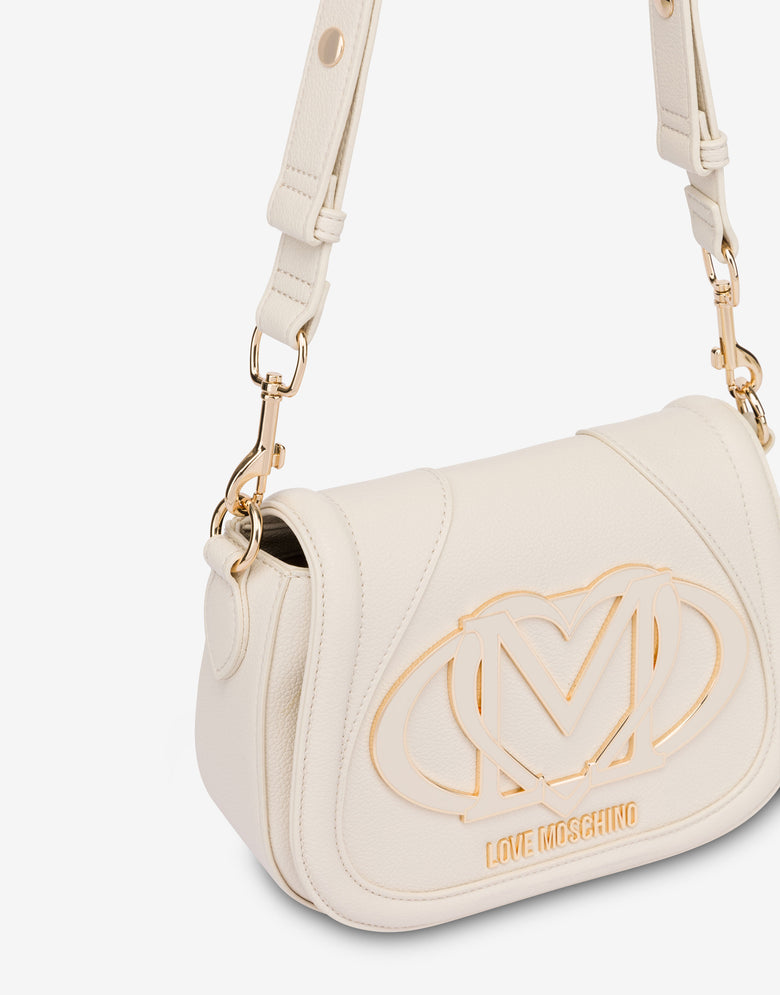 肩背包配超大logo 白色 Love Moschino 3