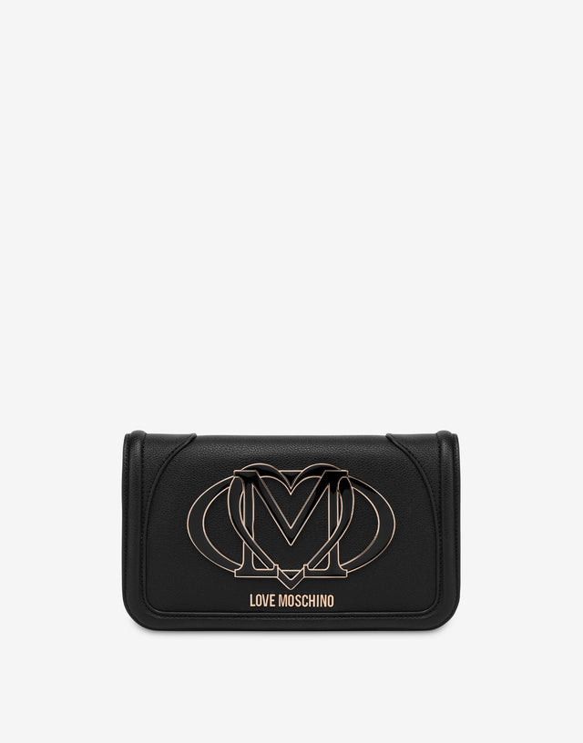 智能日常包，配有超大logo 黑色 Love Moschino 0