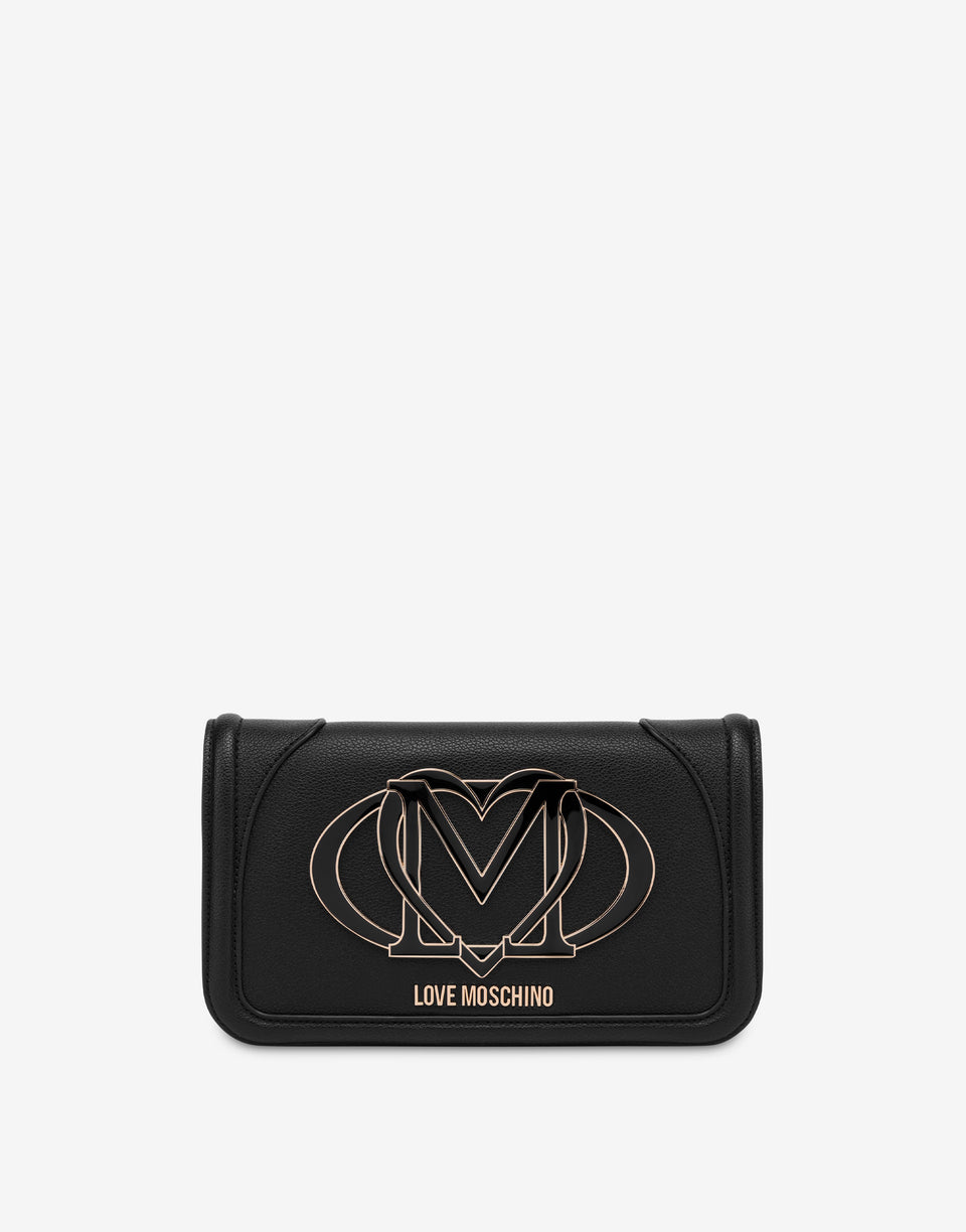 智能日常包，配有超大logo 黑色 Love Moschino 0