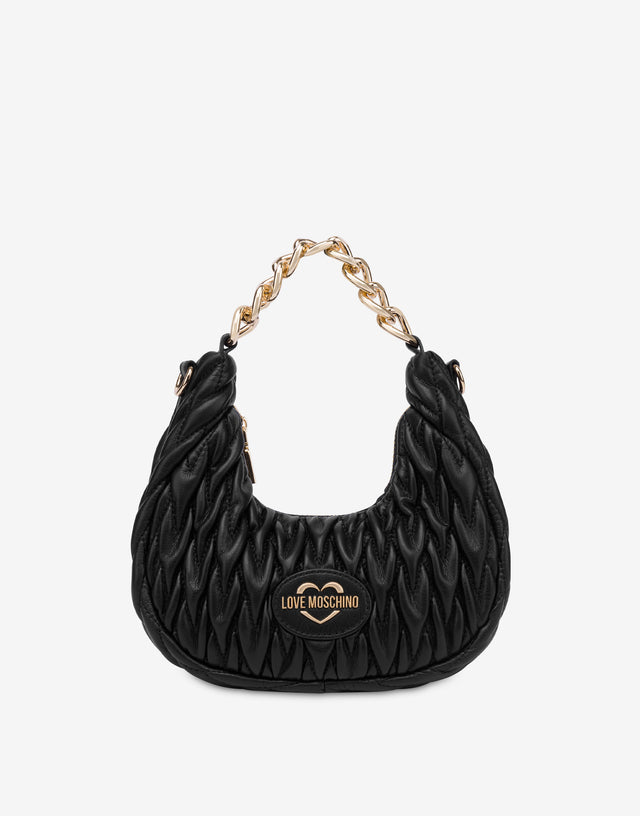 绗缝手提包 黑色 Love Moschino 0