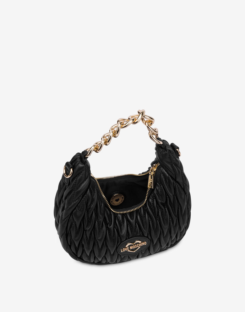 绗缝手提包 黑色 Love Moschino 2