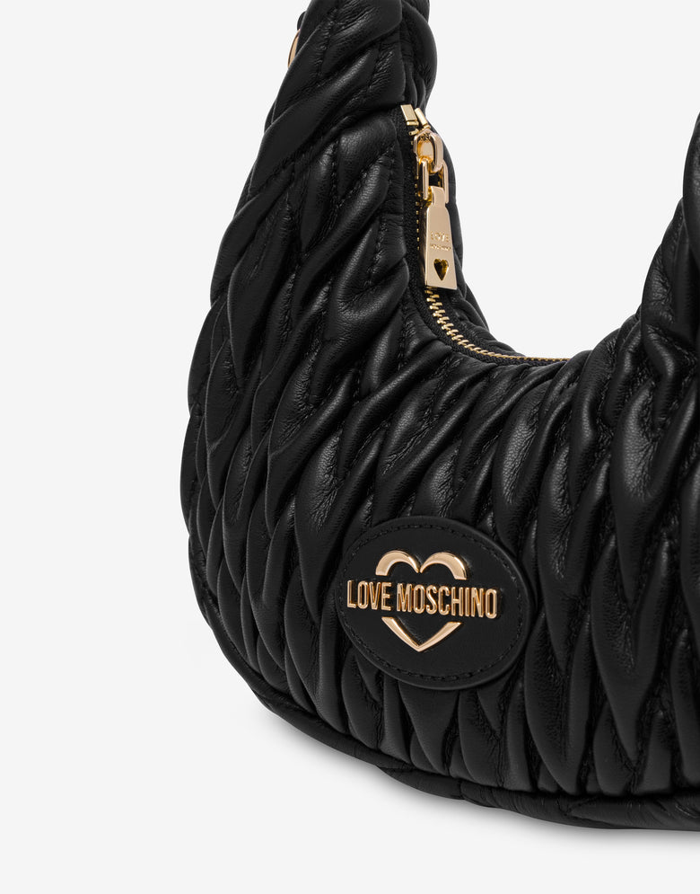 绗缝手提包 黑色 Love Moschino 3