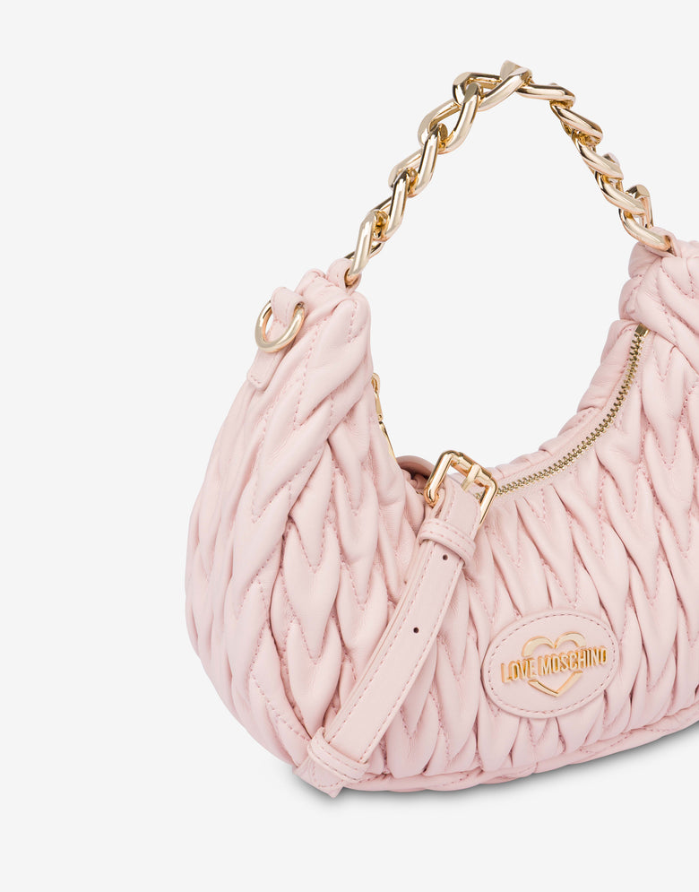 Bolso hobo acolchado Pink Love Moschino 3