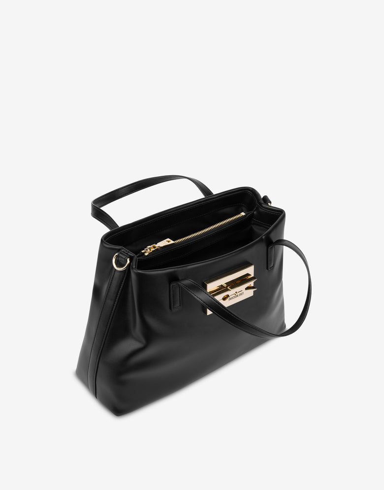 Shopper bag Clothespin Black Love Moschino 2