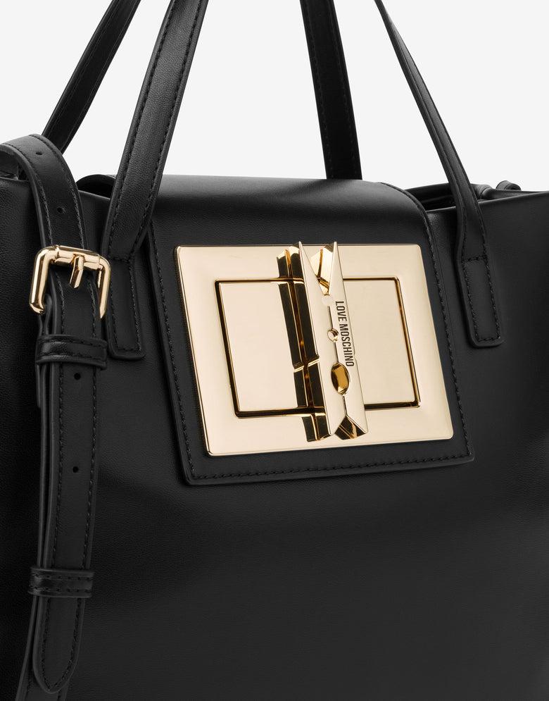 Shopper bag Clothespin Black Love Moschino 3