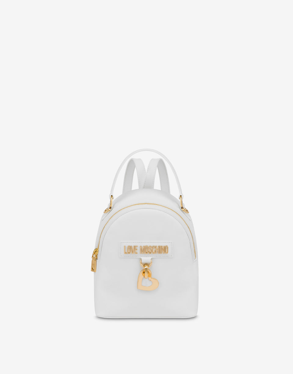 Limited Edition Calf Backpack White Love Moschino 0