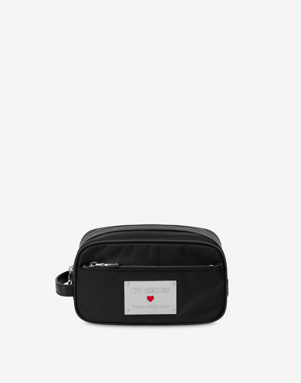 Nylon beauty case Black Love Moschino 0
