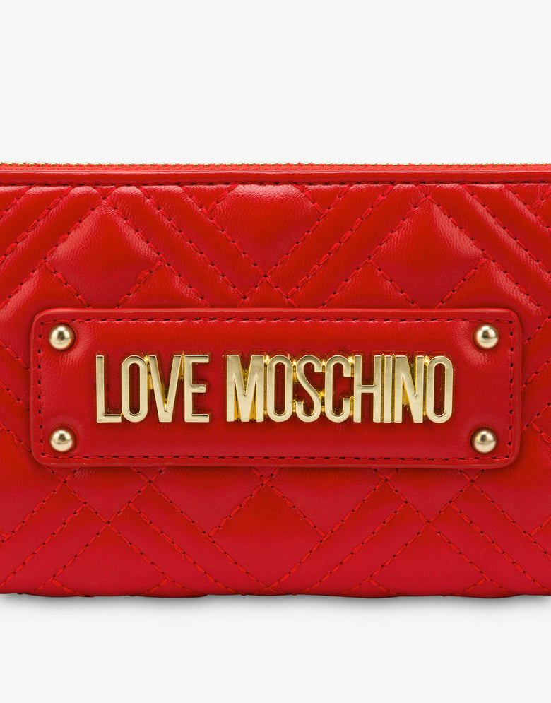 Cartera con cierre de cremallera todo alrededor Rojo Love Moschino 3