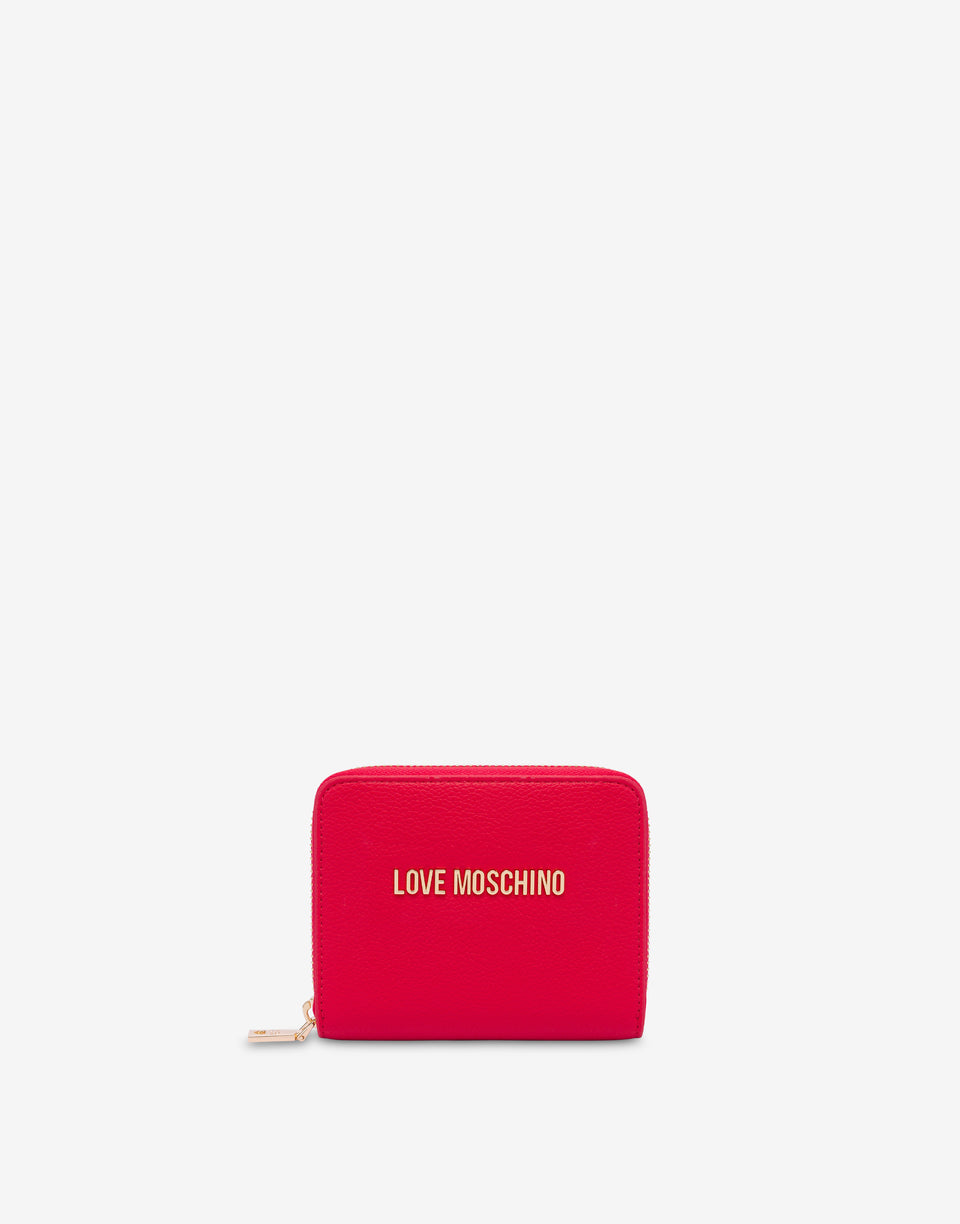 Cartera pequeña con cremallera Rojo Love Moschino 0